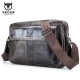 Bull Captain first-layer cowhide shoulder messenger bag men's double-layer casual leather horizontal section 11-inch ipadpro computer bag