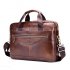 Captain Cow Leather Handbag Computer Briefcase Men's Genuine Leather Shoulder Messenger Bag First Layer Cowhide Business Official Bag